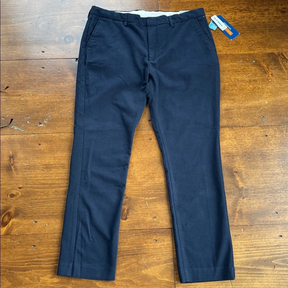 Old Navy Signature Slim Navy Pants Men 36x30 Trousers Work